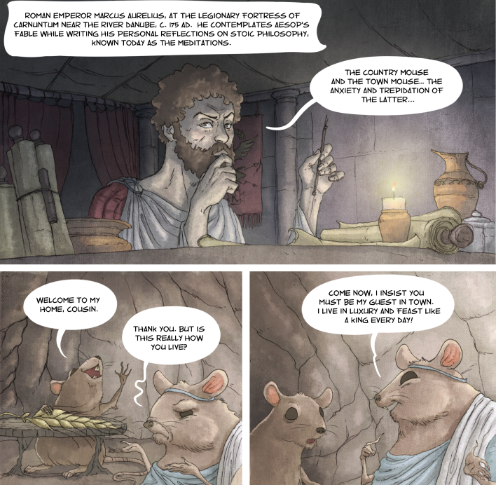 Excerpt from webcomic about Marcus Aurelius and Stoicism, copyright Donald J. Robertson