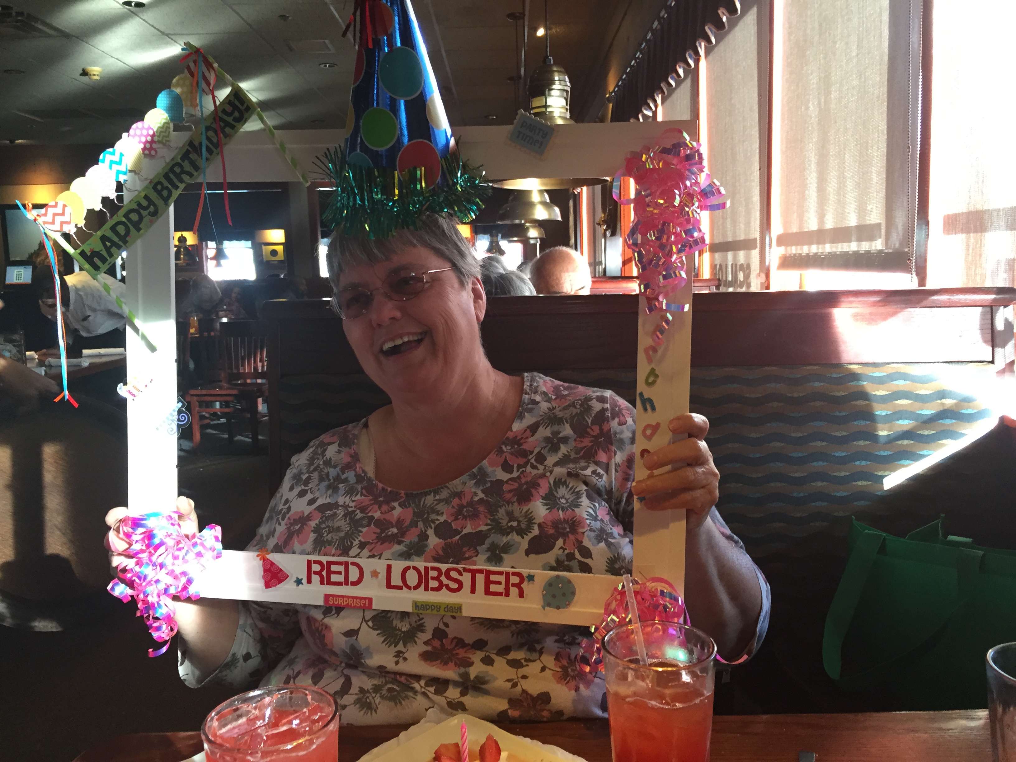 Celebrating Mom's birthday at Red Lobster