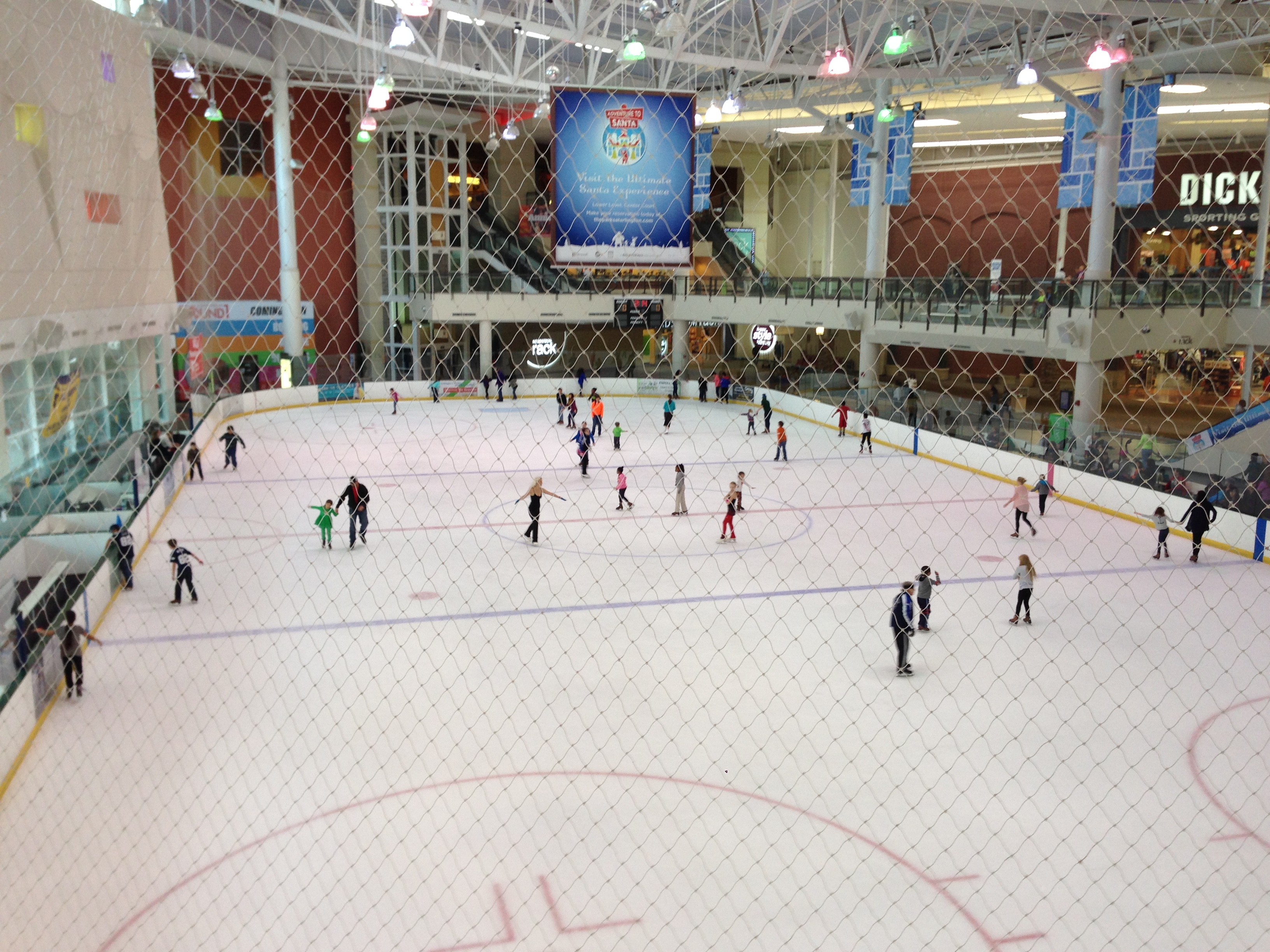 "Ice Rink" inside The Parks mall - I was thrilled to see this! I only wished that I had my own ice skates to enjoy it.