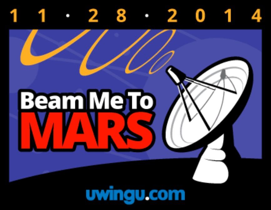 On Aug. 19, 2014, the space-funding company Uwingu launched an effort to beam to Mars names and messages submitted by the public. The transmission will take place on Nov. 28, 2014, the 50th anniversary of the launch of NASA's Mars-studying Mariner 4 probe. | Image credit: Uwingu