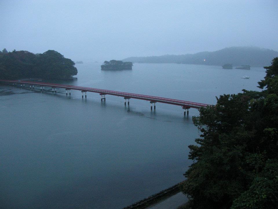 Fukushima bridge above the river