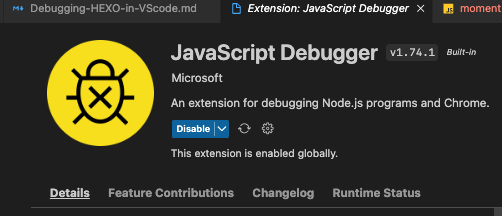 JS Debugger extension