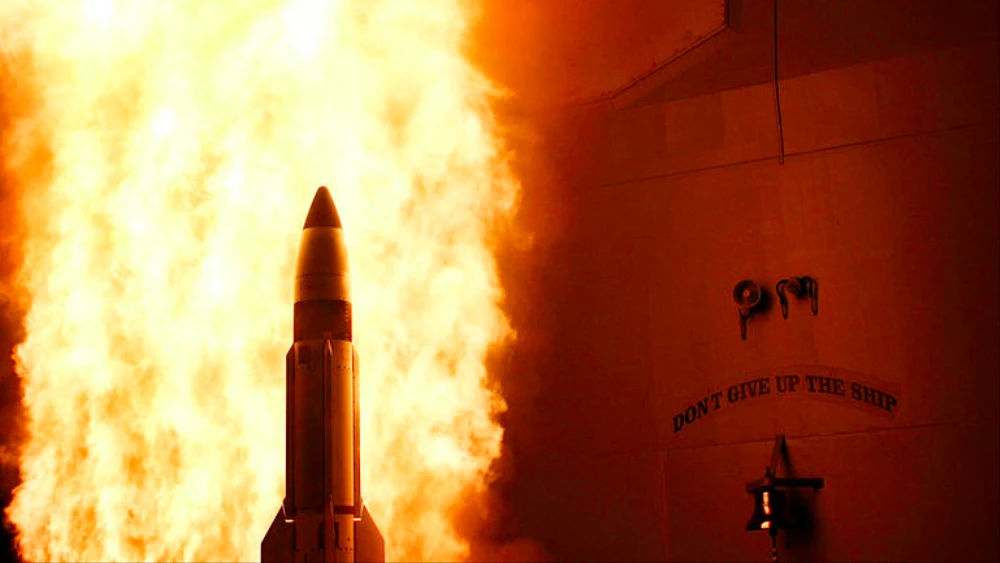 An American anti-satellite missile launched by the Navy in 2008. Image: US Navy