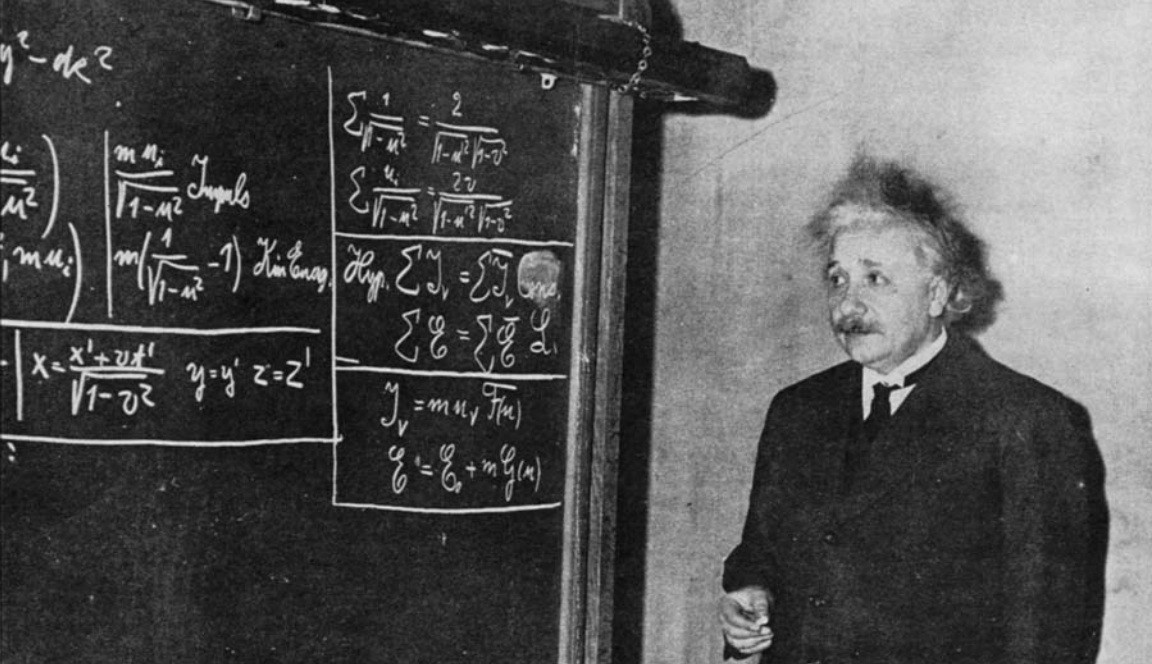 This 1934 photograph shows Einstein in front of a blackboard, deriving Special Relativity for a group of students and onlookers. Although Special Relativity is now taken for granted, it was revolutionary when Einstein first put it forth, and it isn’t his most famous equation; E = mc² is. (Credit: public domain)