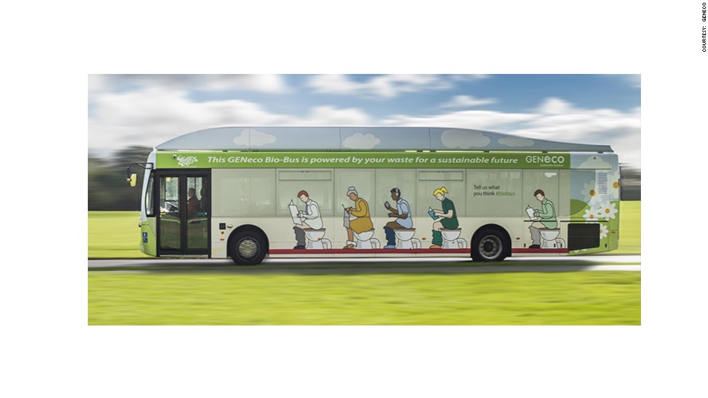 This bus is powered by human poop and food waste.