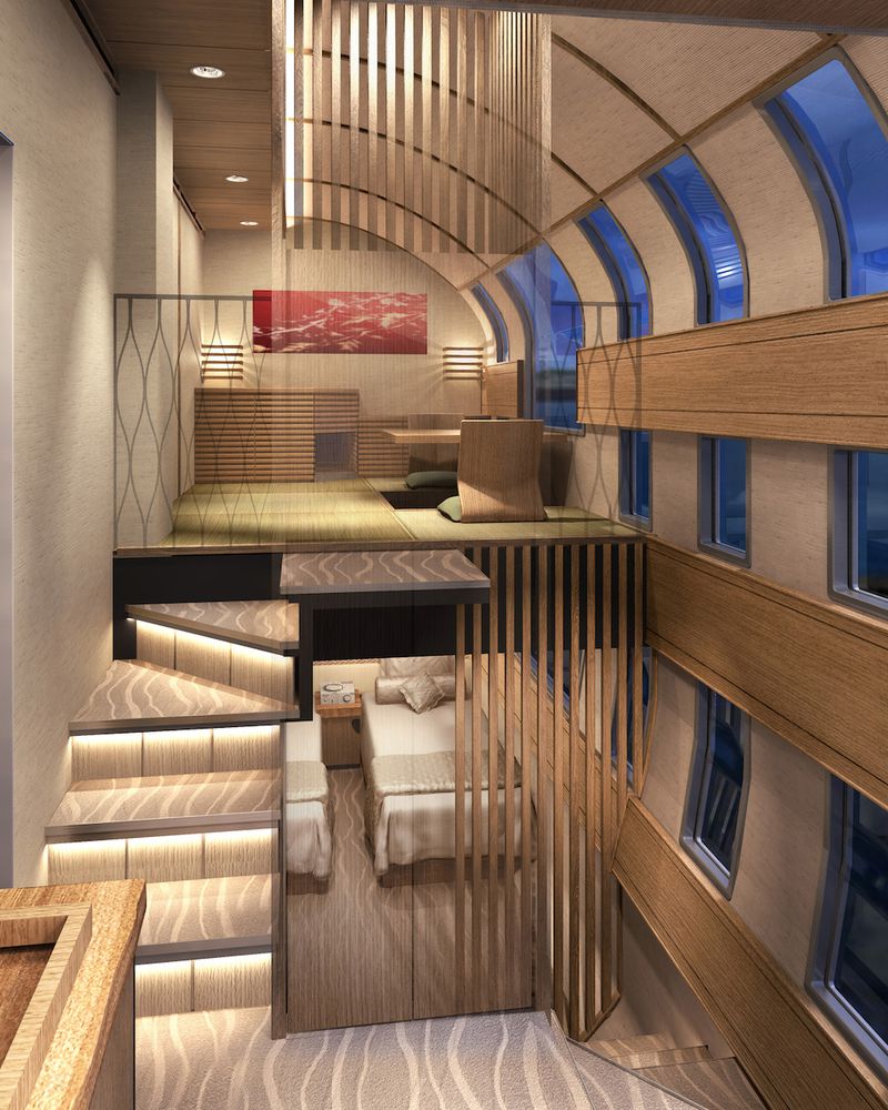 In the high-end suites, there are complete beds and a loft.