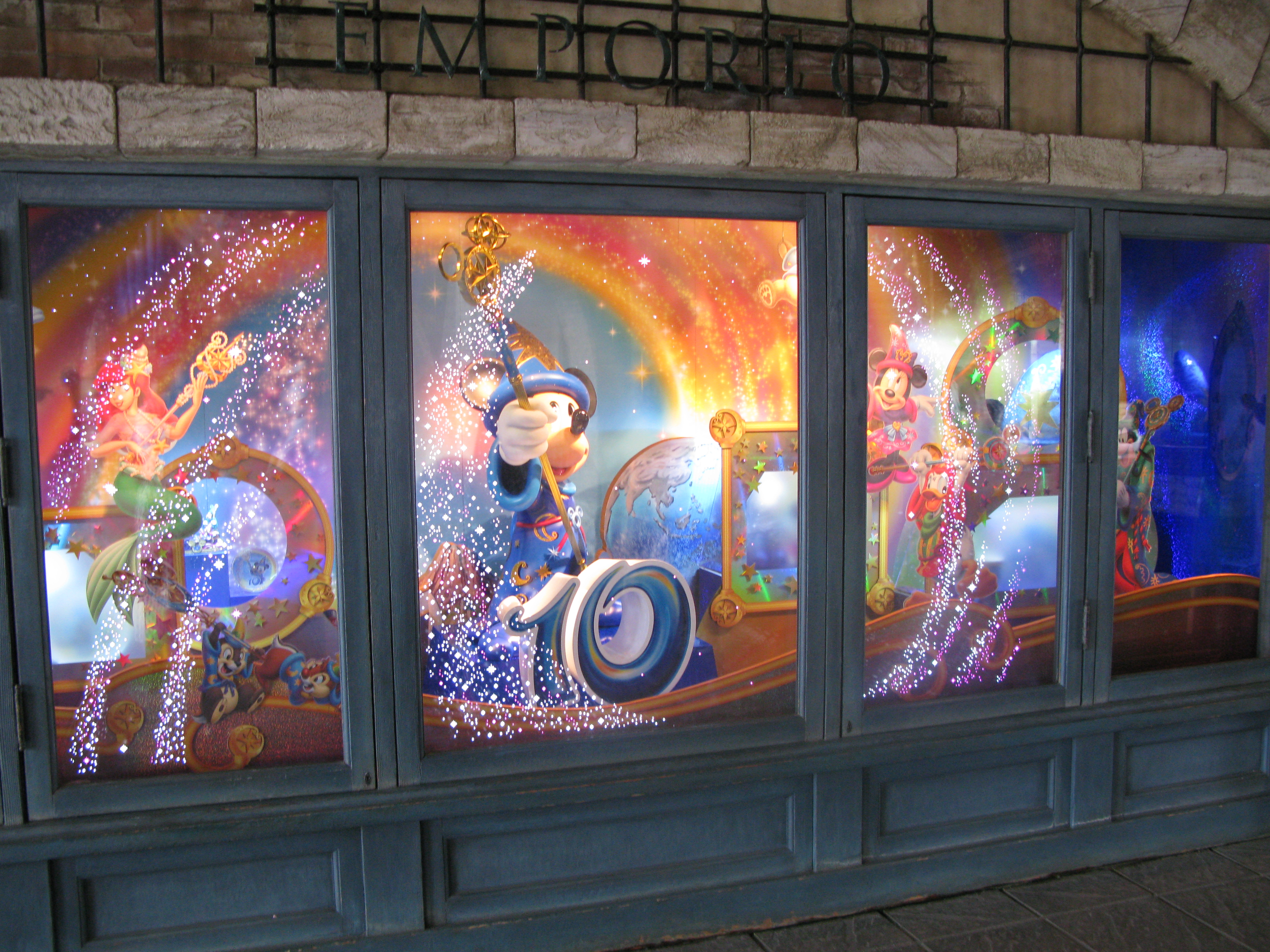 Mickey and Friends display in front of the shopping bananza