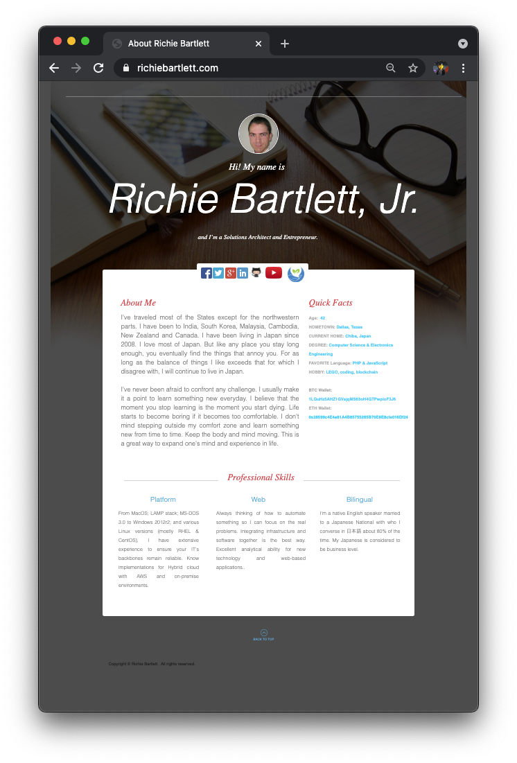 RichieBartlett.com 2016~2020